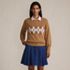 Women's Cotton Drifter Argyle Crew Neck Sweater, Front