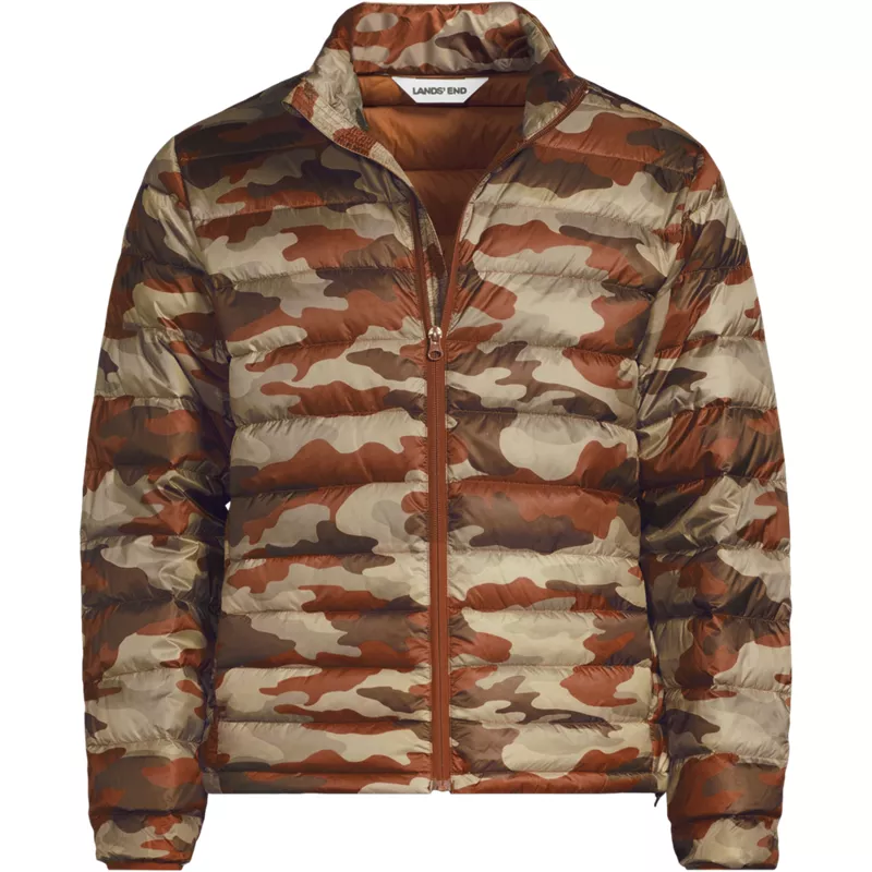 Men's Big and Tall Wanderweight Packable Print Down Jacket, Front