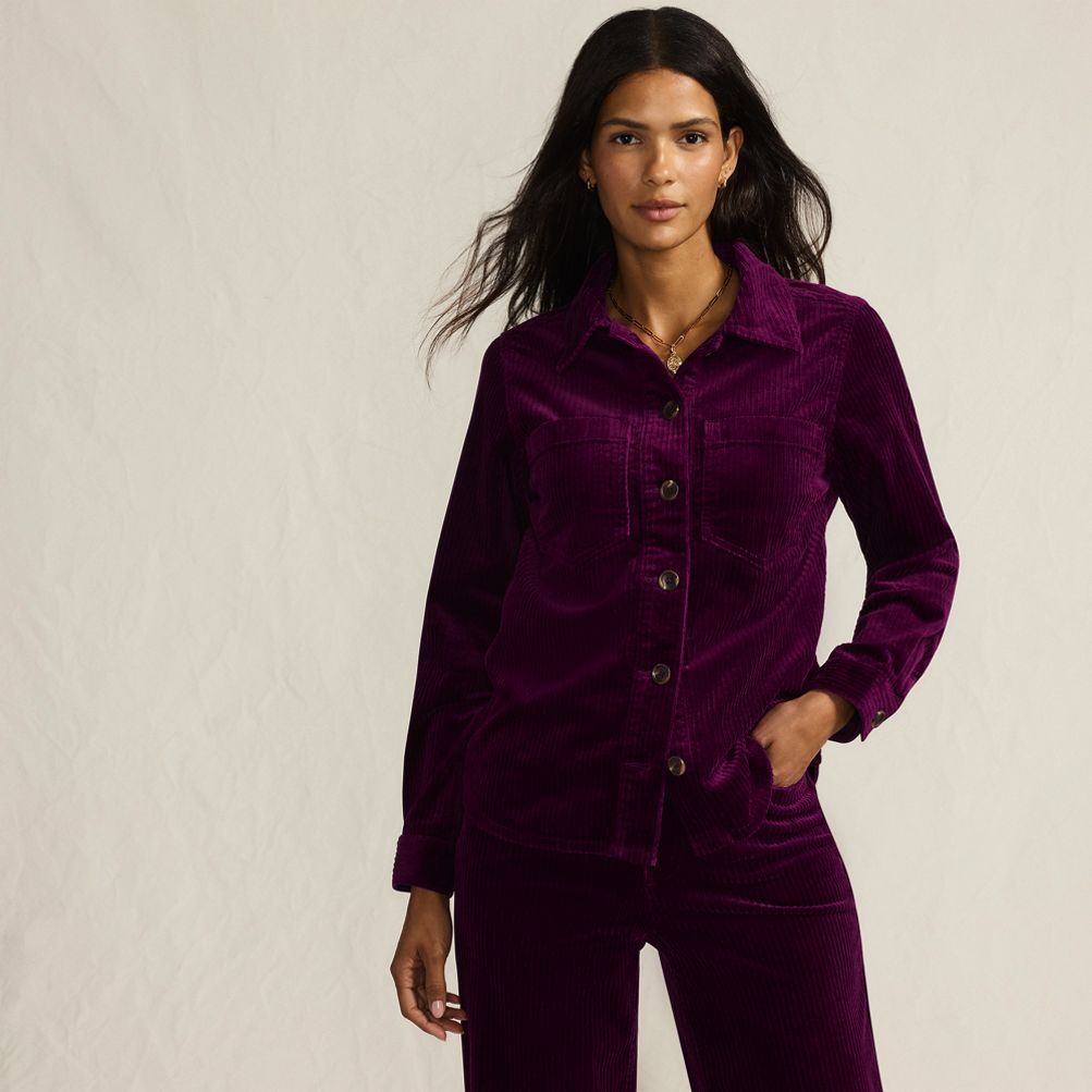 Women's Wide Wale Corduroy Shirt Jacket | Lands' End
