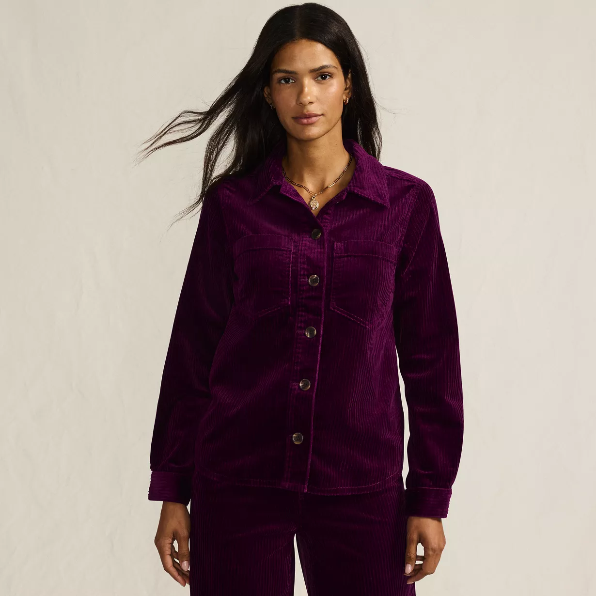 Women's Wide Wale Corduroy Shirt Jacket