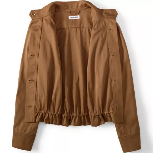 Women's Drapey Twill Bubble Hem Jacket, alternative image