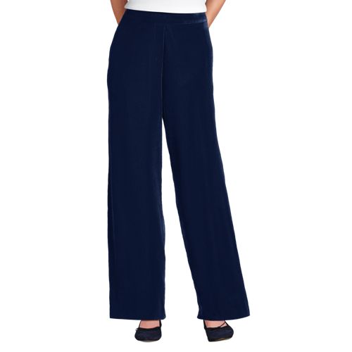  Lands' End Samthose Mit Weitem Bein, Damen, Größe:34 Regular, Blau, Polyester, By Lands' End 