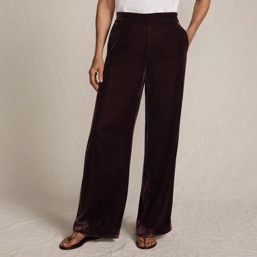  Lands' End Samthose Mit Weitem Bein, Damen, Größe:34 Regular, Braun, Polyester, By Lands' End 
