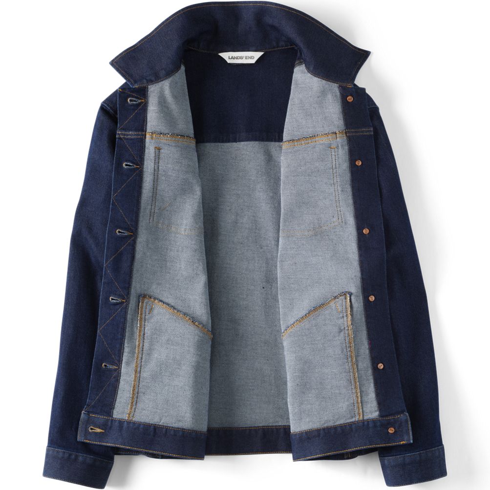 Women's Oversized Denim Trucker Jacket | Lands' End
