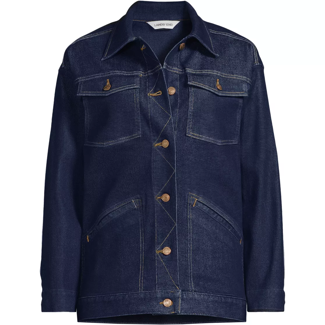 Women's Oversized Denim Trucker Jacket