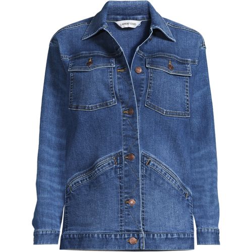 Women's Oversized Denim Trucker Jacket - image 4