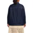 Women's Plus Size Oversized Denim Trucker Jacket, Back