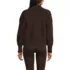 Women's Fuzzy Wedged Quarter Zip Sweater, Back