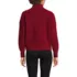Women's Fuzzy Wedged Quarter Zip Sweater, Back