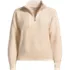 Women's Fuzzy Wedged Quarter Zip Sweater, Front