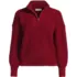 Women's Fuzzy Wedged Quarter Zip Sweater, Front