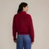Women's Fuzzy Wedged Quarter Zip Sweater, Back