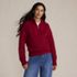 Women's Fuzzy Wedged Quarter Zip Sweater, Front