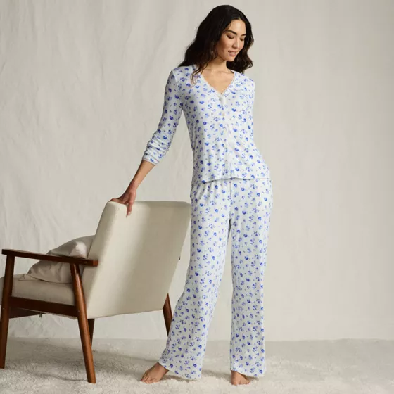 Women's Pointelle Sleep Pants - primary
