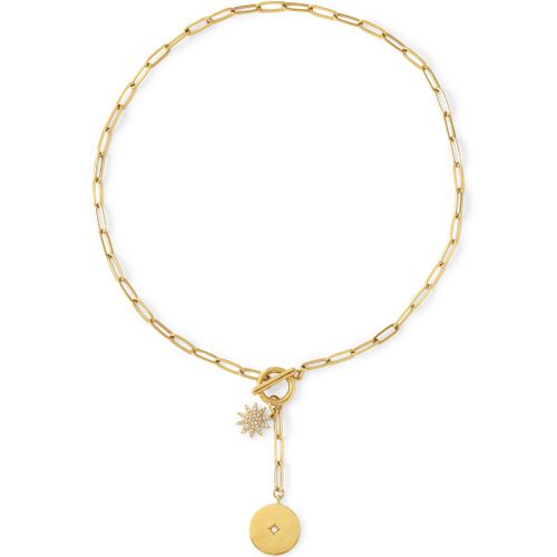Water-Resistant Link Star Y Necklace - Lands End - Yellow 36$