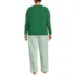 Women's Plus Size Knit 2 Piece Pajama Set - Long Sleeve Top and Pants, Back