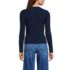 Women's Cotton Blend Marl Ribbed Crew Neck Sweater, Back