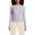 Women's Cotton Blend Marl Ribbed Crew Neck Sweater, Front