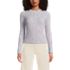 Women's Cotton Blend Marl Ribbed Crew Neck Sweater, Front
