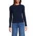 Women's Cotton Blend Marl Ribbed Crew Neck Sweater, Front