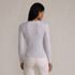 Women's Cotton Blend Marl Ribbed Crew Neck Sweater, Back