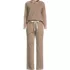 Women's Knit 2 Piece Pajama Set - Long Sleeve Top and Pants, Front