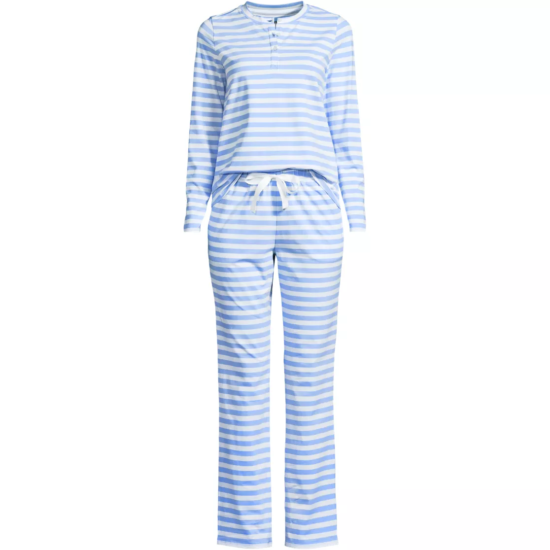 Women's Knit 2 Piece Pajama Set - Long Sleeve Top and Pants