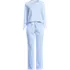 Women's Knit 2 Piece Pajama Set - Long Sleeve Top and Pants, Front