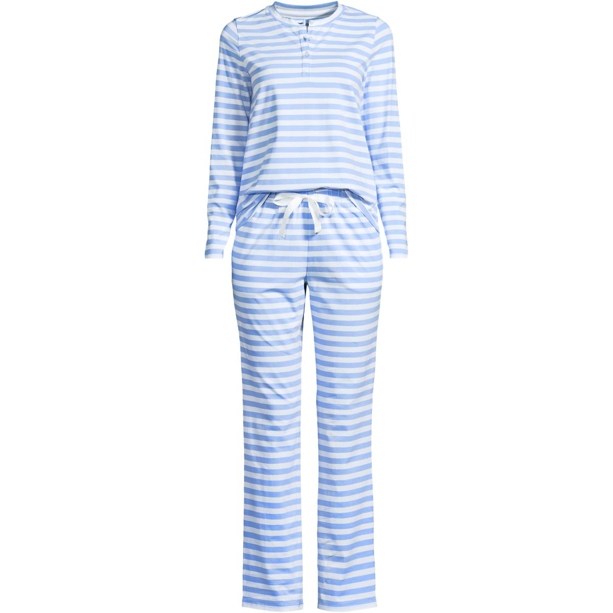 Women's Knit 2 Piece Pajama Set - Long Sleeve Top and Pants