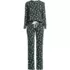 Women's Petite Knit 2 Piece Pajama Set - Long Sleeve Top and Pants, Front