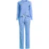 Women's Knit 2 Piece Pajama Set - Long Sleeve Top and Pants, Front