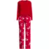 Women's Knit 2 Piece Pajama Set - Long Sleeve Top and Pants, Front