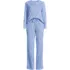 Women's Knit 2 Piece Pajama Set - Long Sleeve Top and Pants, Front