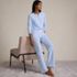 Women's Knit 2 Piece Pajama Set - Long Sleeve Top and Pants, alternative image