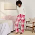 Women's Knit 2 Piece Pajama Set - Long Sleeve Top and Pants, alternative image
