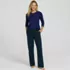 Women's Knit 2 Piece Pajama Set - Long Sleeve Top and Pants, alternative image