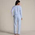 Women's Knit 2 Piece Pajama Set - Long Sleeve Top and Pants, Back