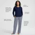 Women's Knit 2 Piece Pajama Set - Long Sleeve Top and Pants, alternative image