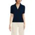Women's Cotton Blend Short Sleeve Polo Sweater, Front