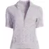 Women's Cotton Blend Short Sleeve Polo Sweater, Front