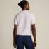Women's Cotton Blend Short Sleeve Polo Sweater, Back