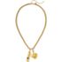 Water-Resistant Link Heart Y Necklace, Front