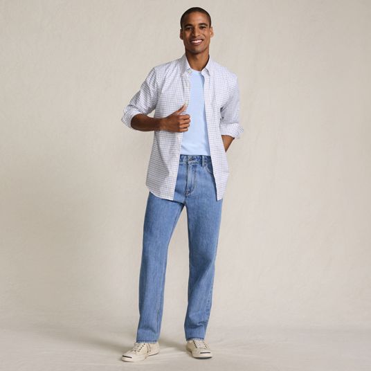 mens dress blue jeans Light Blue Long A-Line Prom Dress with Flowers Sky Blue / Small