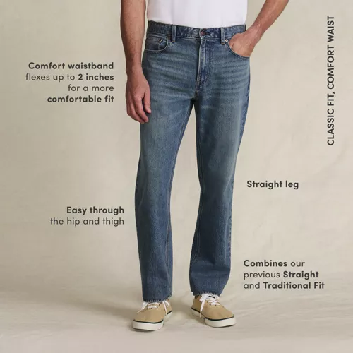 Men's Stretch Comfort Waist Classic Fit Jean, alternative image