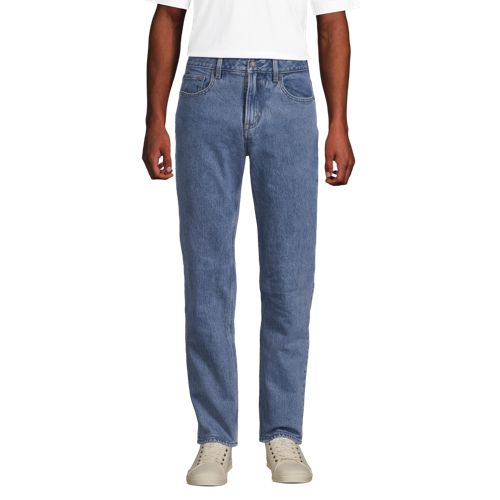  Lands' End Stretch-denim Jeans Mit Komfortbund Und Flanellfutter, Classic Fit, Herren, Größe:44 86 Regular, Blau, Baumwoll-mischung, By Lands' End 