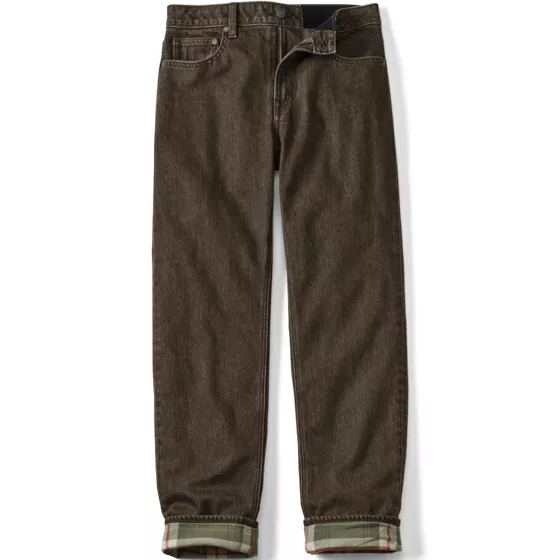 Men's Stretch Comfort Waist Easy Classic Fit Flannel Lined Jean - primary