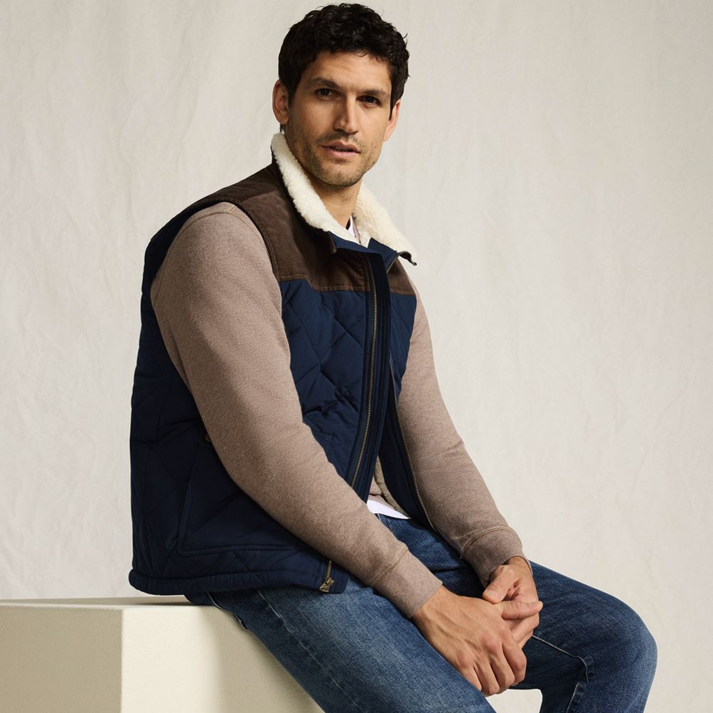 ジャケット・アウター ENDS AND MEANS Quilting Vest L Men's Insulated Field Vest | Lands' End