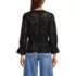 Women's Feminine Ruffle Chiffon V Neck Blouse, Back