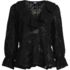 Women's Feminine Ruffle Chiffon V Neck Blouse, Front