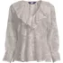 Women's Plus Size Feminine Ruffle Chiffon V-neck Blouse, Front